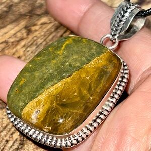 Olive Opal Pendant 2”